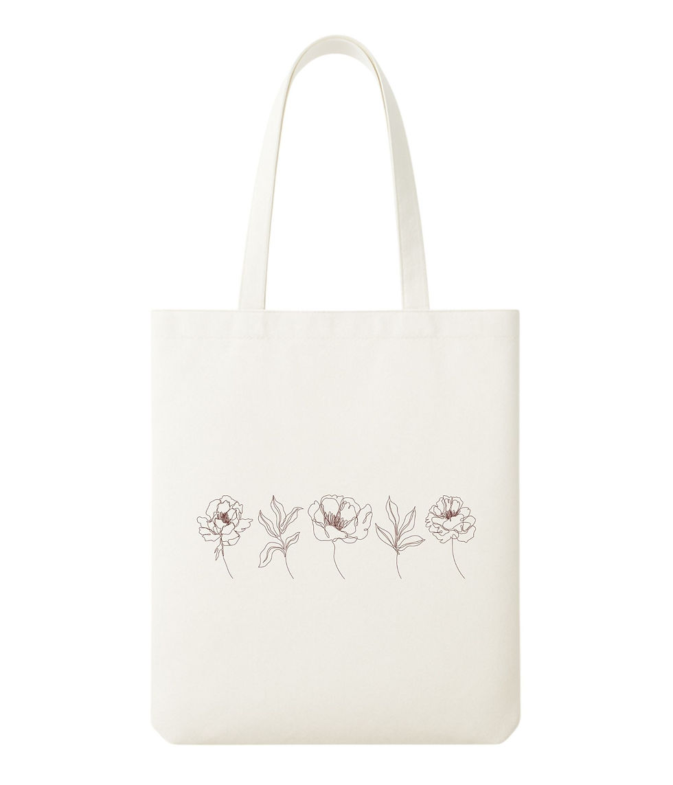 Thumbnail: Canvas White Tote Bag (Unisex) With Zipper | Eco-Friendly | Graphic Printed