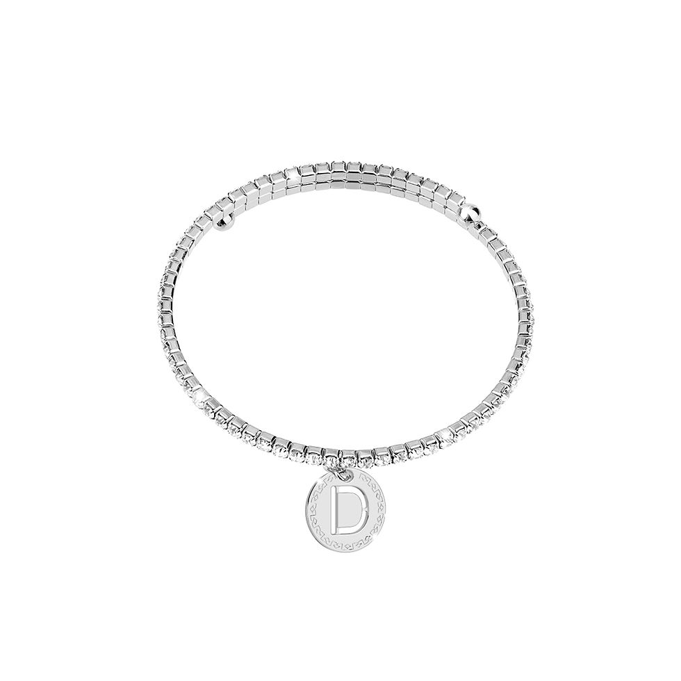 Thumbnail: BRACCIALE LETTERA IN BRONZO E PIETRE BWYBB1