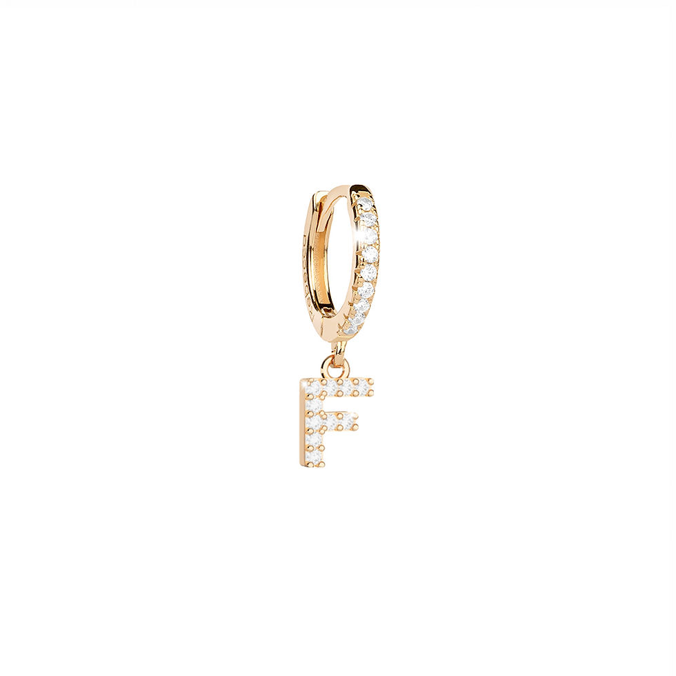 Miniatura: Mono orecchino MyName con lettera in argento e cristalli SWNO01