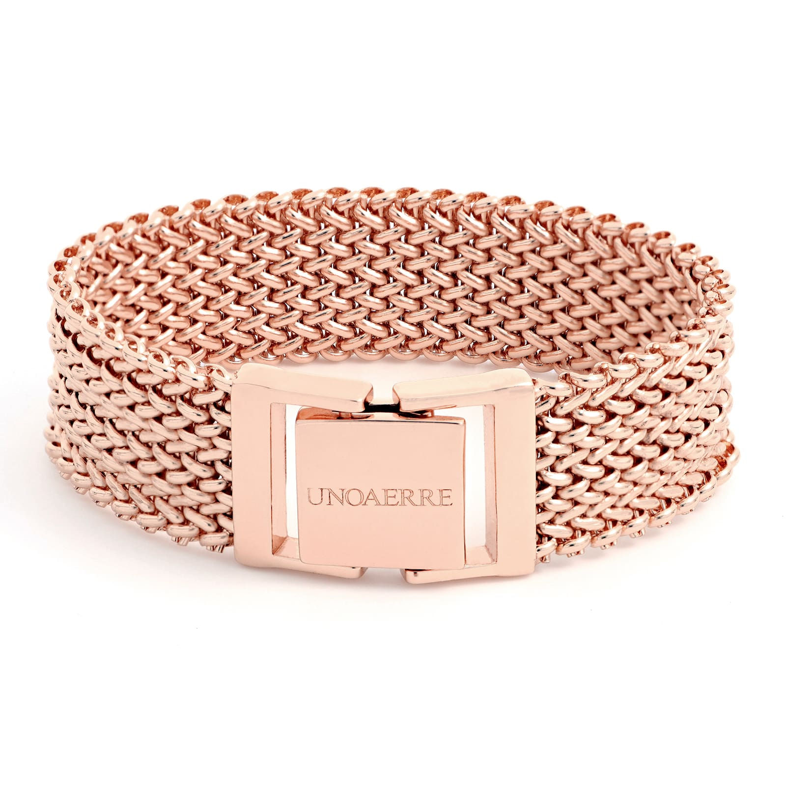 Bracciale in bronzo dorato rosa