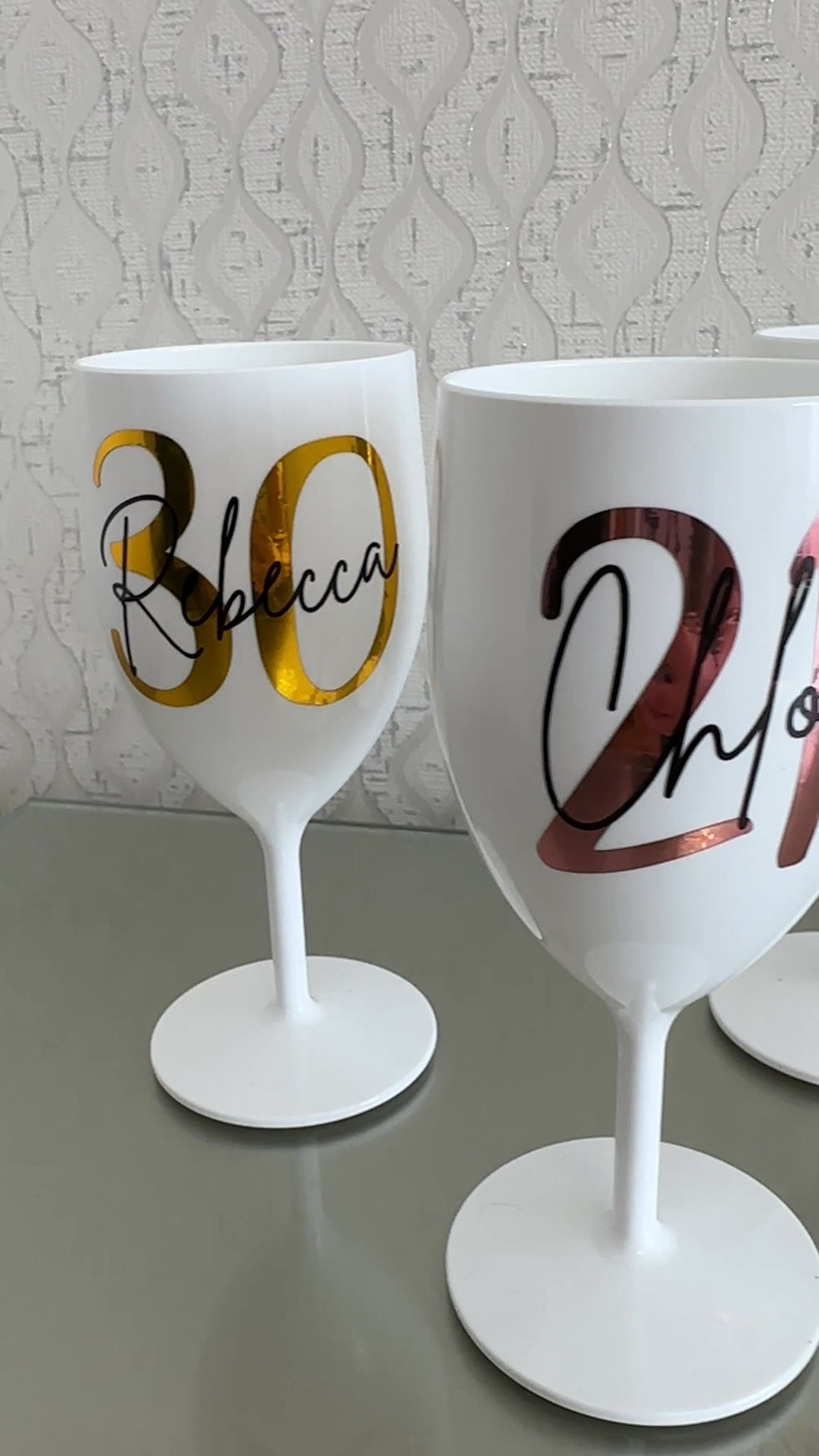 Thumbnail: Personalised Wine Glasses with Age & Name