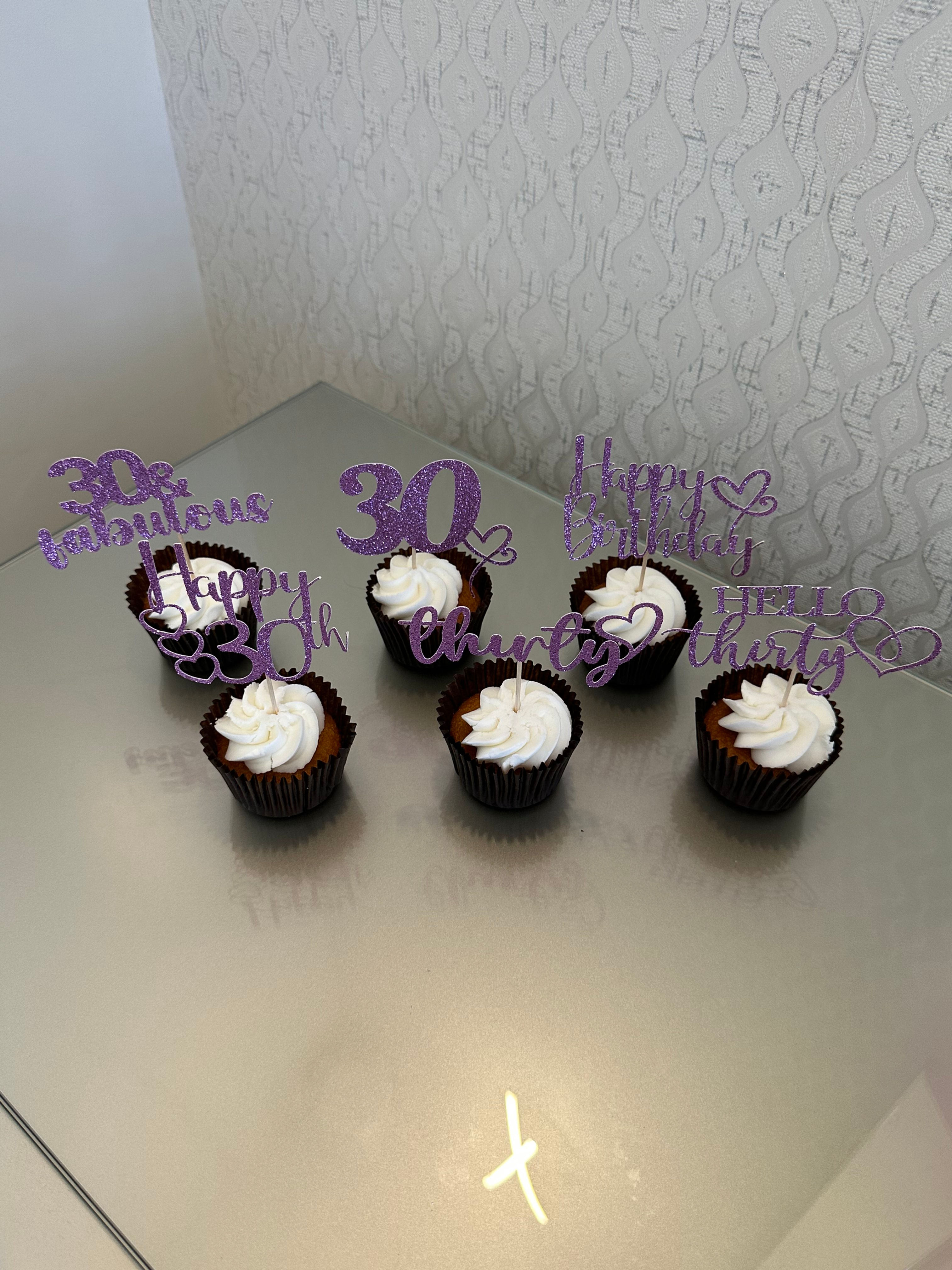 30th Birthday Cupcake Toppers