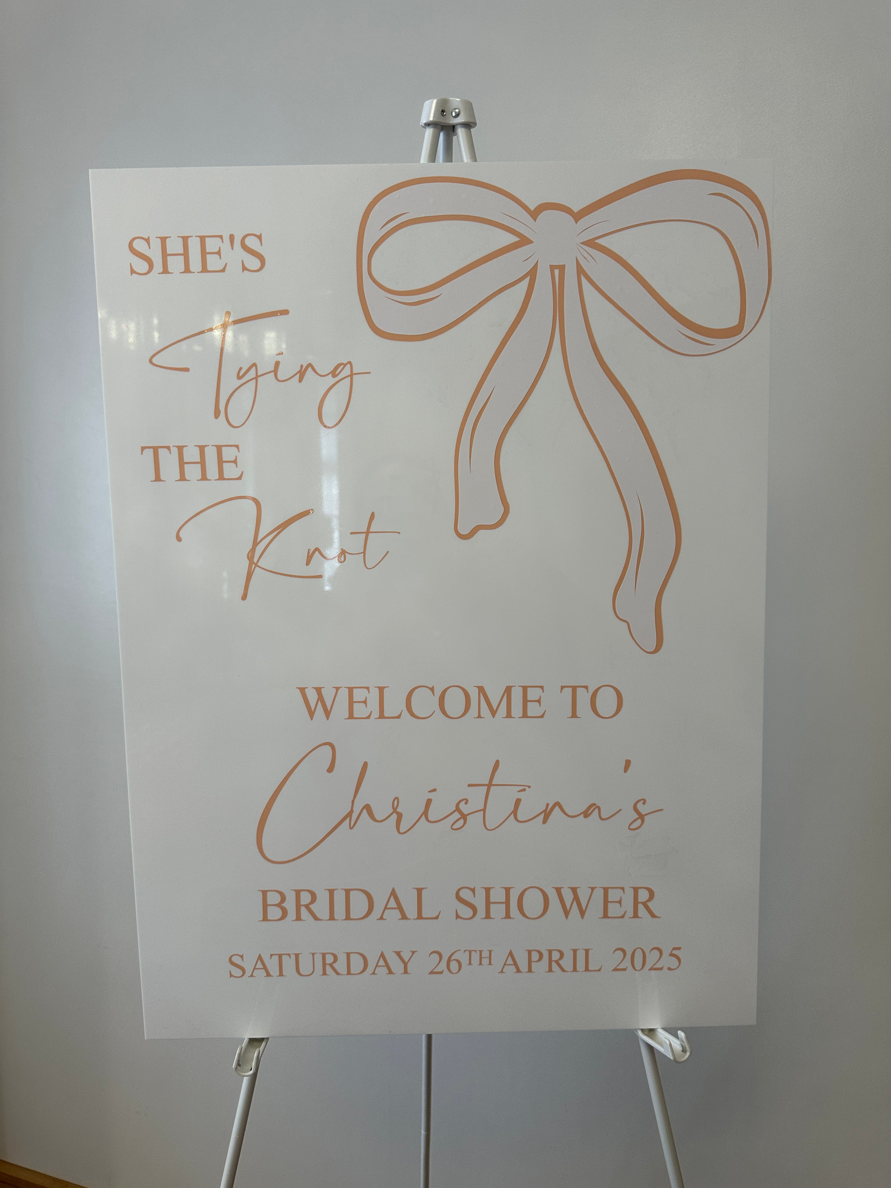 Acrylic Bridal Shower Welcome Sign