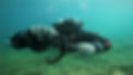 Technical diver donating gas in an out of gas scenario
