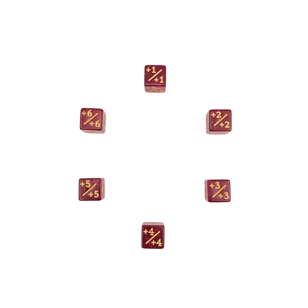 Miniatyrbilde: D6 Counters 12mm Red (6stk)