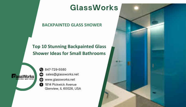 Backpainted glass shower