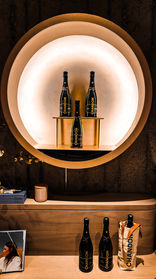 Chandon bottles on display at Chandon winery in Yountville in Napa Valley