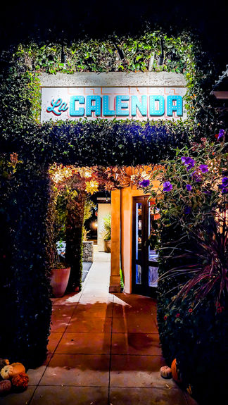 Main entrance at La Calenda Mexican restaurant in Yountville Napa Valley