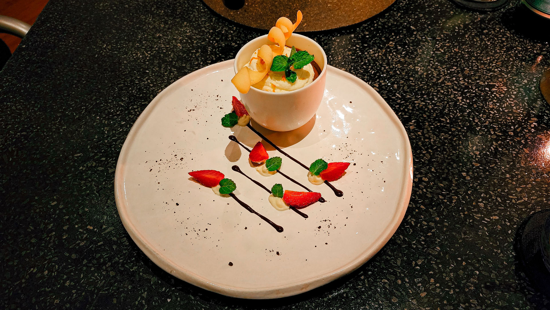 Dessert after dinner at the main restaurant in Amanjiwo by Aman in Java, Indonesia. Best hotel in the world. Best hotel in Indonesia. Best travel blog. Travel Blog. Luxury travel blog. Hotel Review.