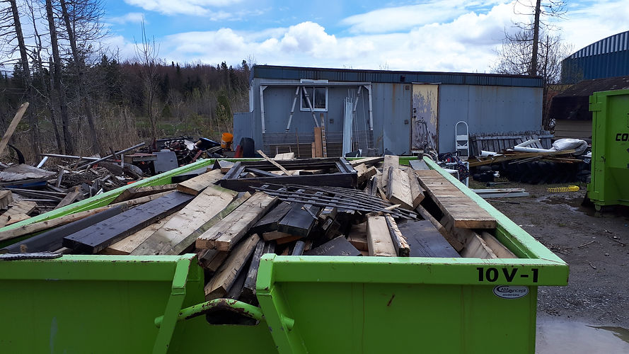 location conteneurs bac pour débris, matériaux, déchets recyclables à québec bacus