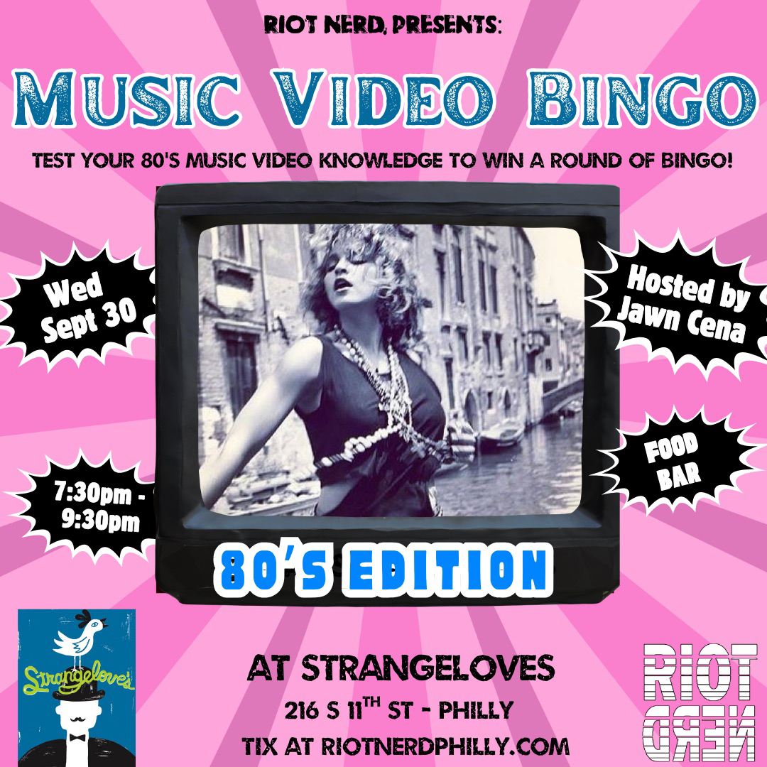 80’s Music Video Bingo