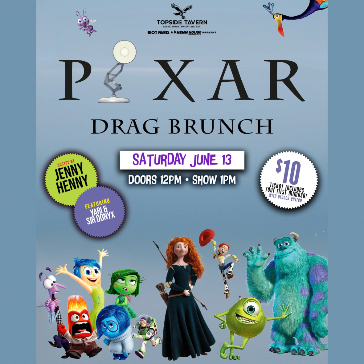 Pixar Drag Brunch - Saturday, June 13, Philadelphia