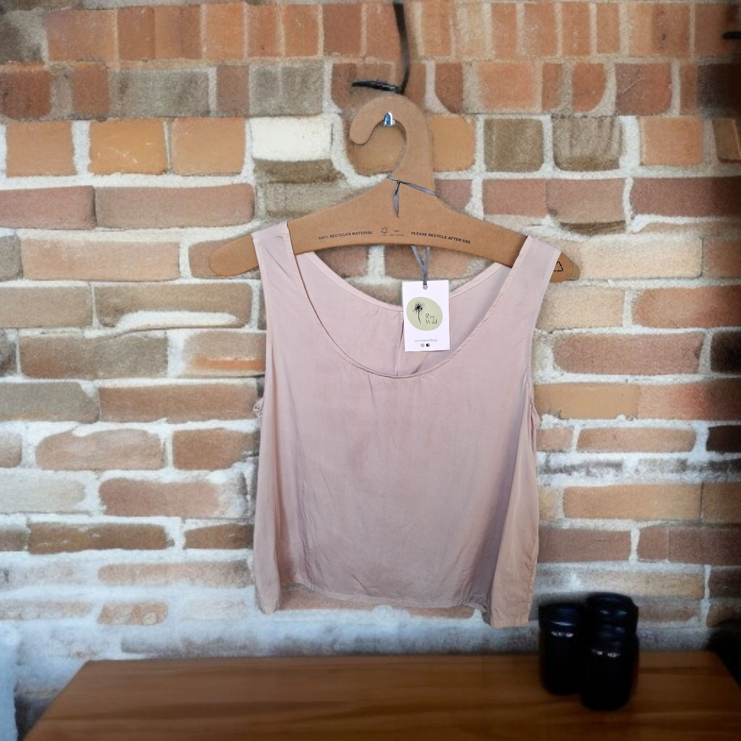 Cropped Vest Top (Rose)