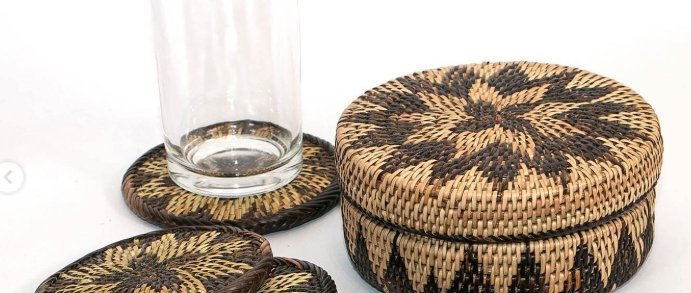 handcrafted Nito coaster set