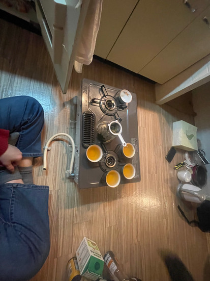 Floor tea with my friends moving out