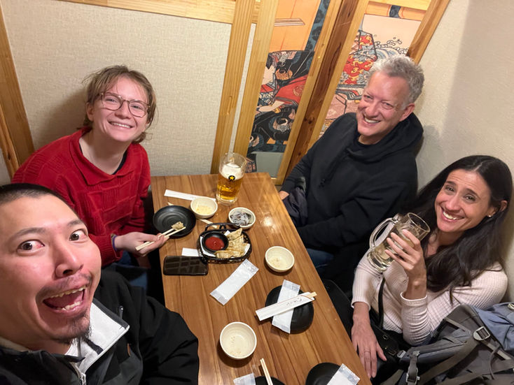 Just after arrival, izakaya
