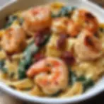 Shrimp, Sundried Tomato & Spinach Alfredo
