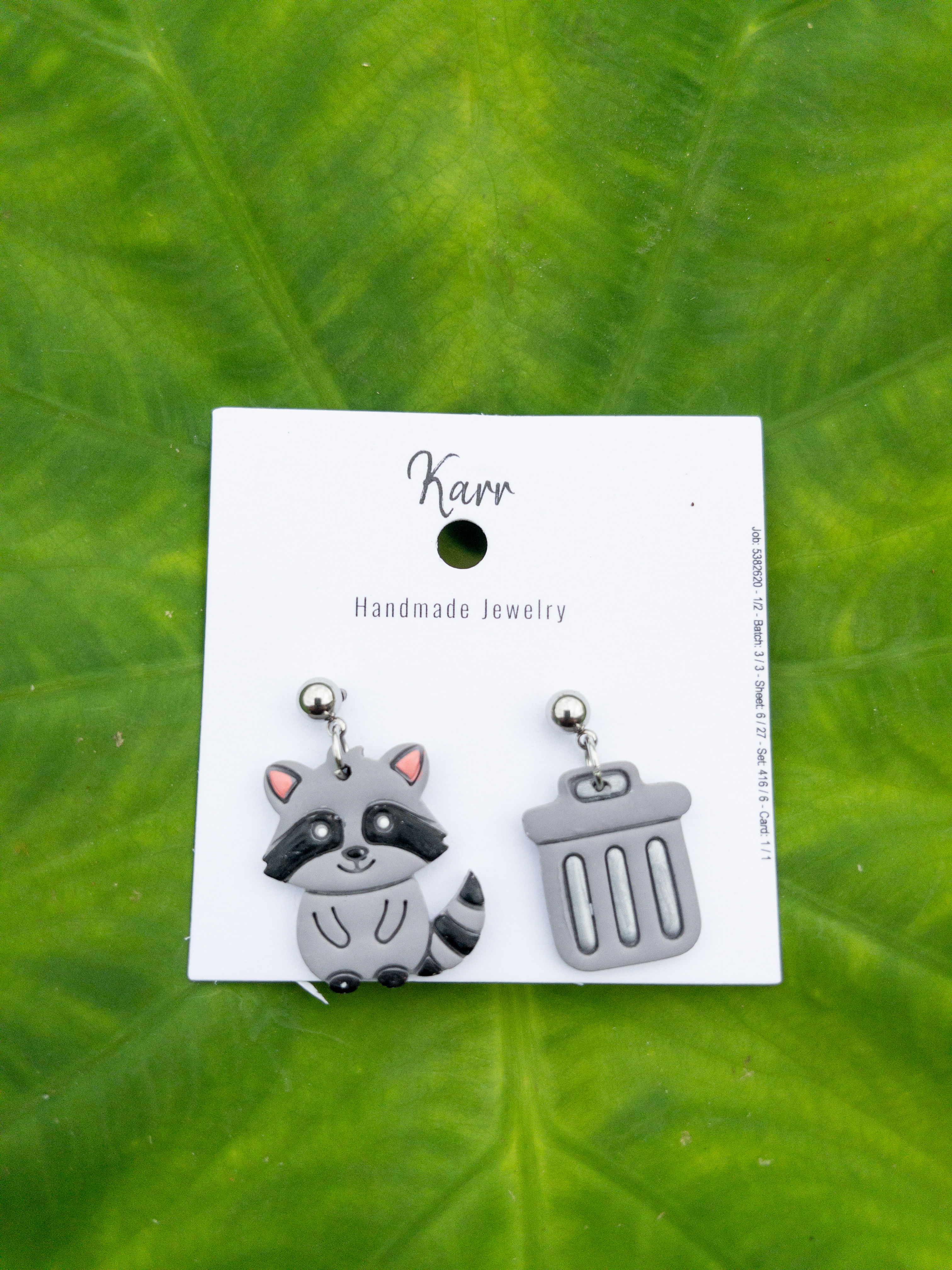 Raccoon Bandit Earrings
