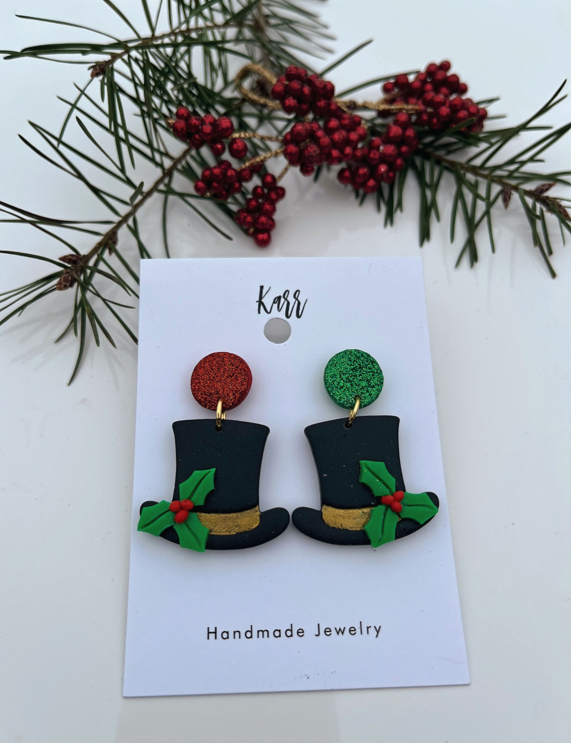 Holly Top Hat Earrings