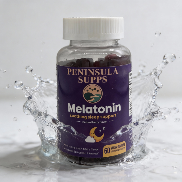 Peninsula Supps Melatonin gummies, elderberry, 60 vegan