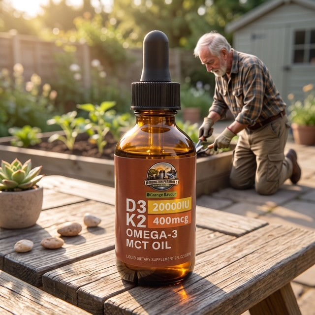 D3 and K2 with Omega-3 and MCT Oil - Sharper Immunity & Slower Biological Aging