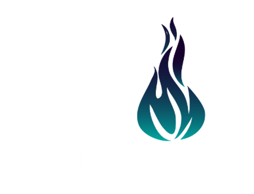 All White Stacked Logo with Color Flame.png