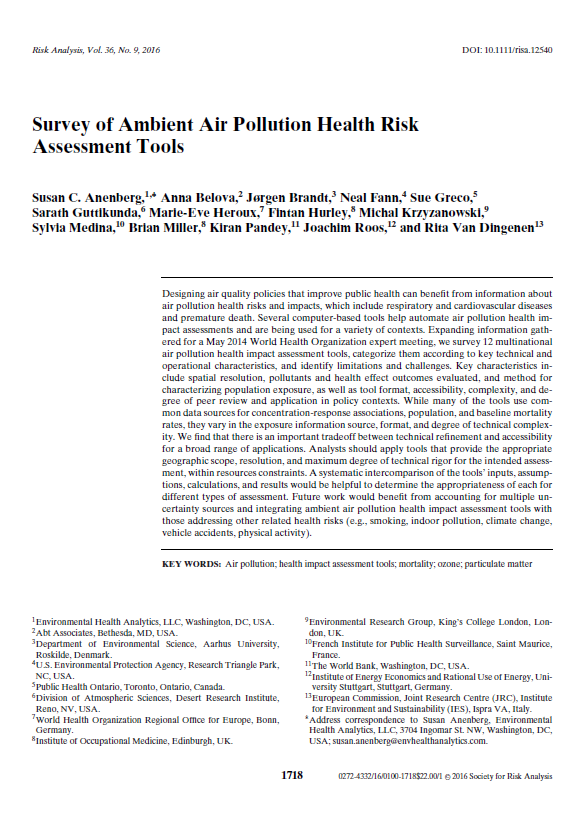 risk assessment tools
