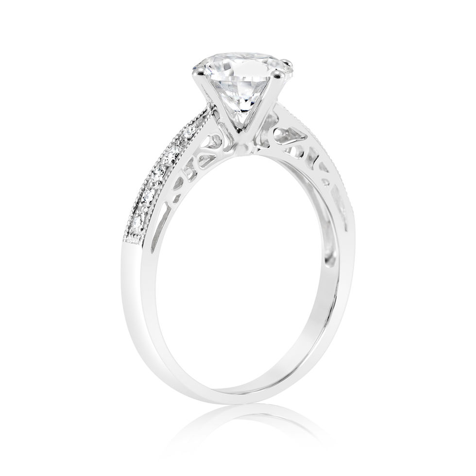 縮圖：18K戒指伴鑽托