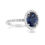 Thumbnail: Oval lab-grown sapphire 18K ring 2.53ctw 