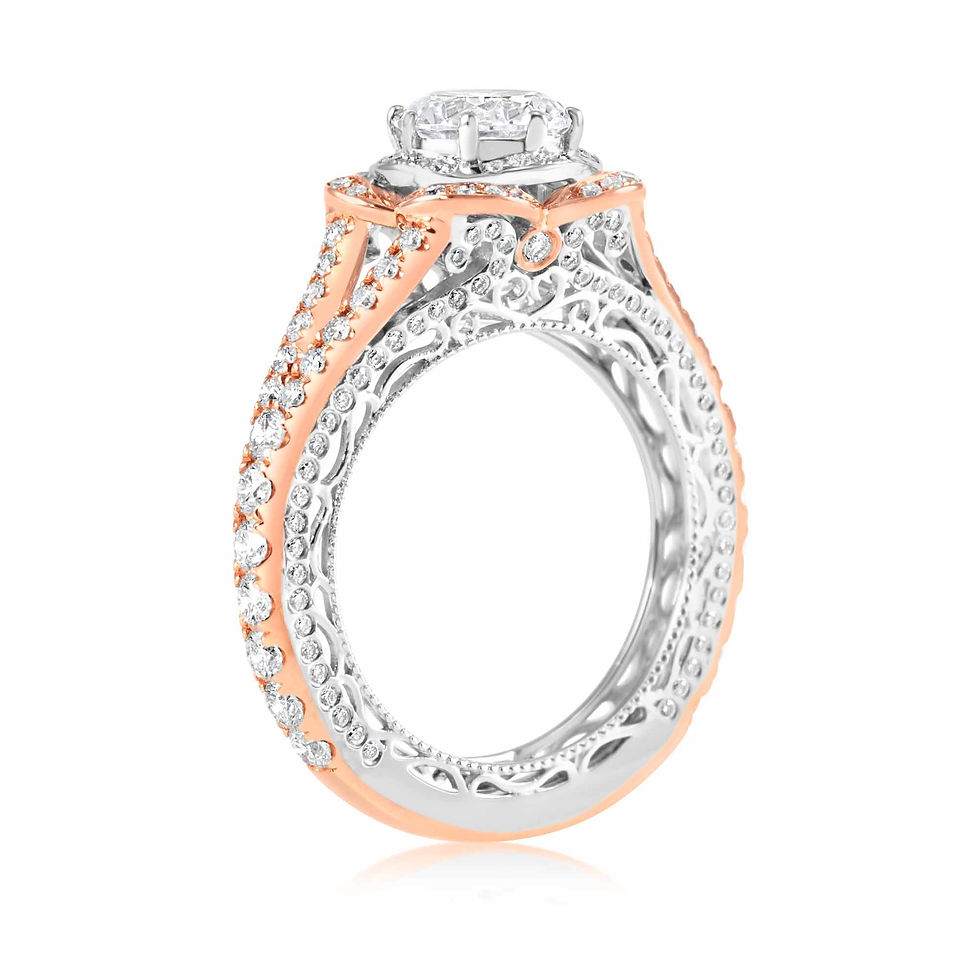 縮圖：18K玫瑰金培育鑽石戒指 | 古典雍雅