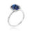 Thumbnail: Oval lab-grown sapphire 18K ring 2.53ctw 