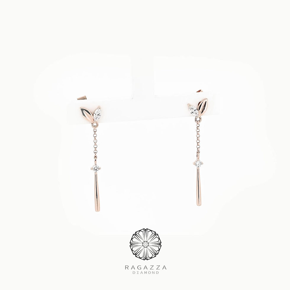 Thumbnail: Butterfly Lab-Grown Diamond Drop Earrings (0.26ctw) | Diamond Earrings