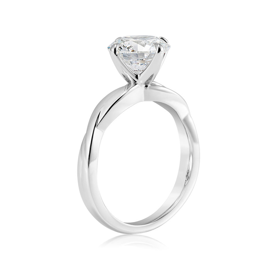 Thumbnail: Four-Prong Round-Cut Lab-Grown Diamond Ring | Simple Luxury