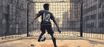 The player prepares to shoot and score at The Cage