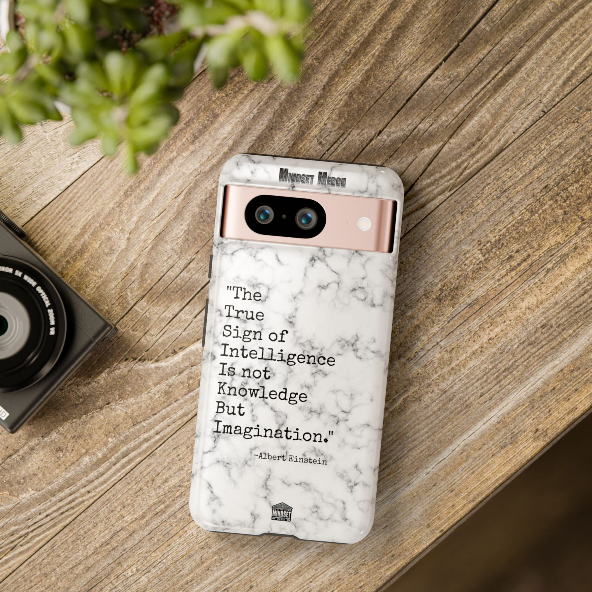 White Marble Einstein Google Pixel Case