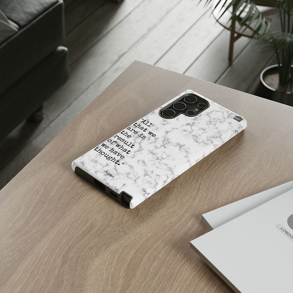 Thumbnail: White Marble Buddha Galaxy Case