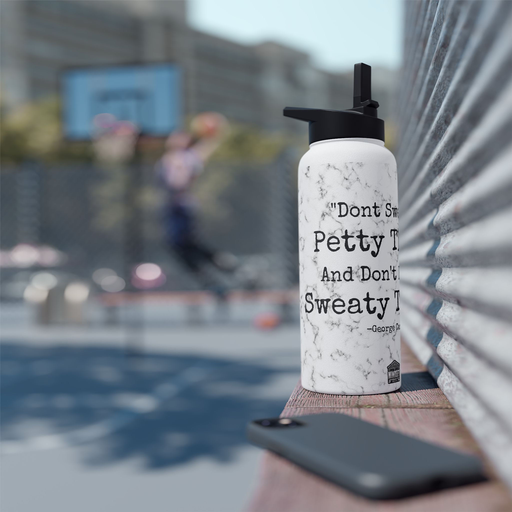 White Marble Carlin Water Bottle