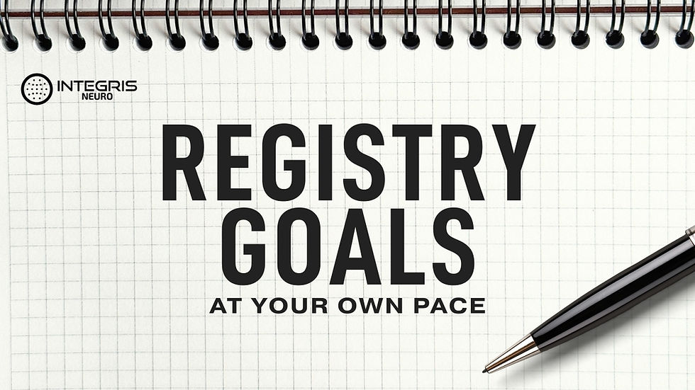Registry Goals:  At Your Own Pace