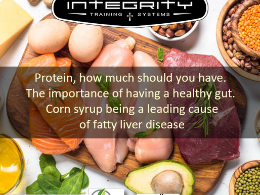 Protein. Having a healthy gut. Corn syrup causing fatty liver disease