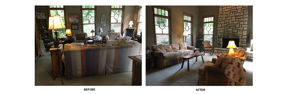 before & after kitchen staged