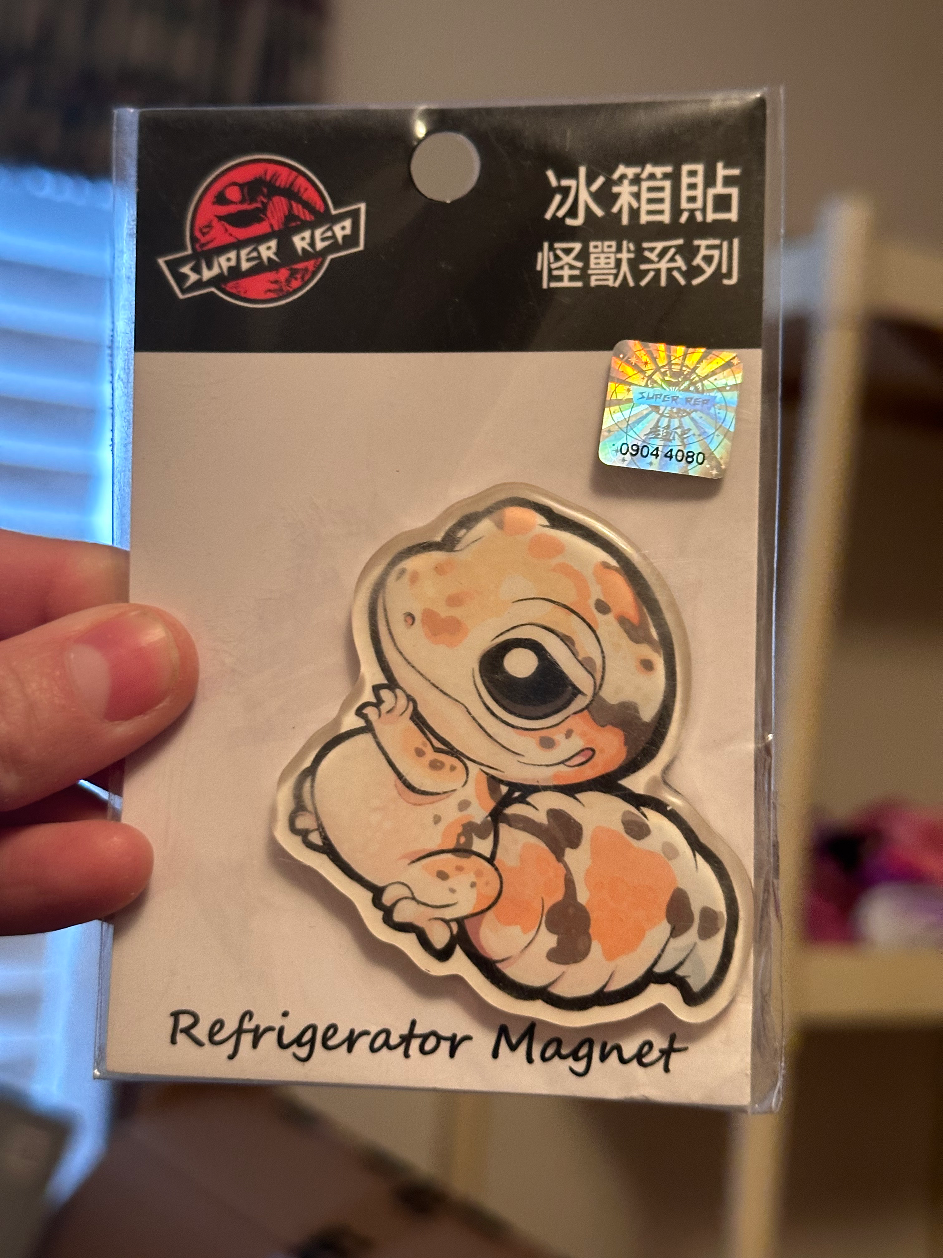 African Fat Tail Gecko Fridge Magnet FROM JAPAN Reptile Expo - only ONE!