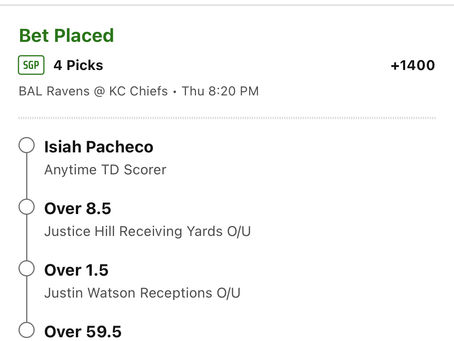 NFL Chiefs Ravens Player Prop Bets
