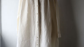 Linen open gather blouse