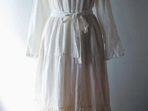 Linen gather dress