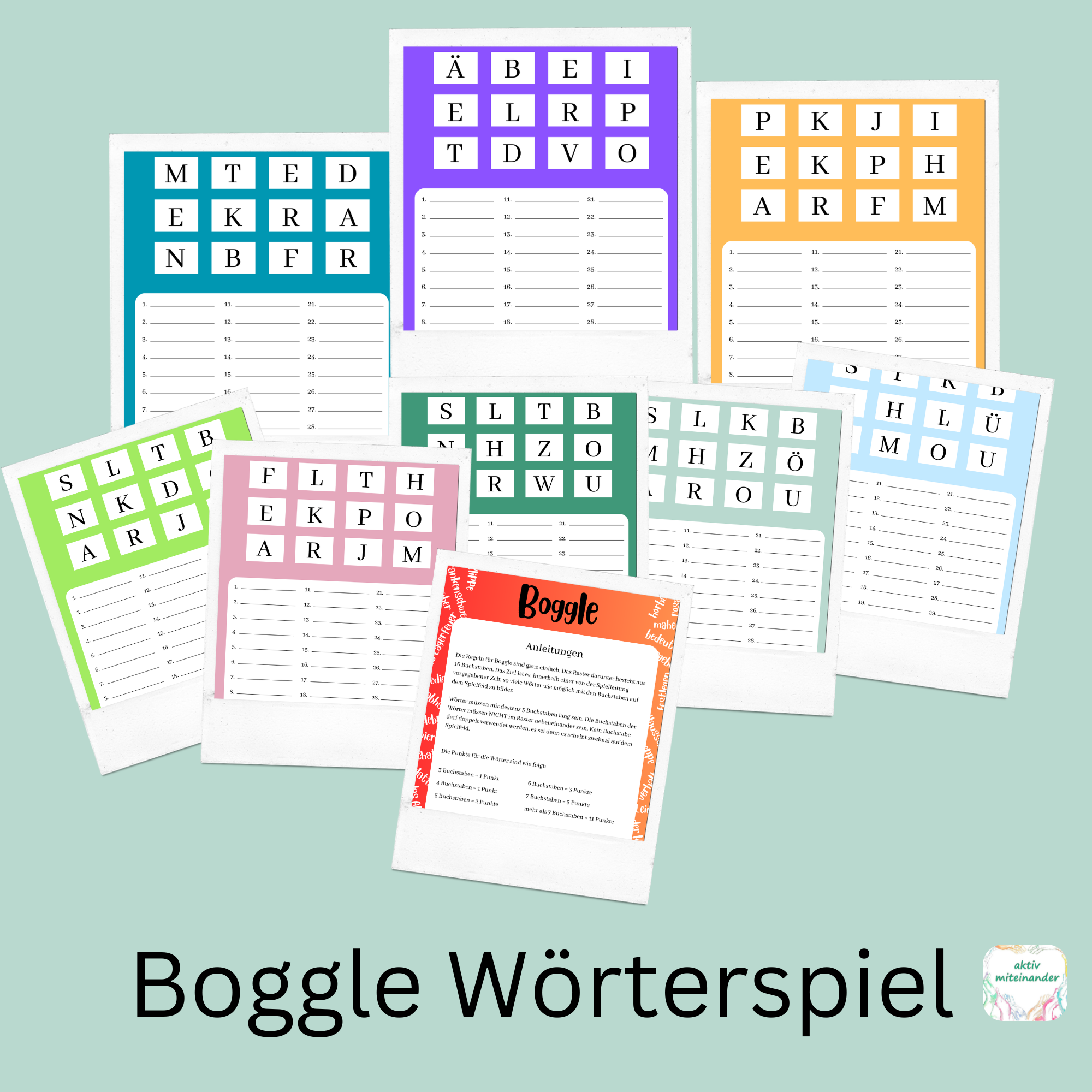 Boggle Wörterspiel