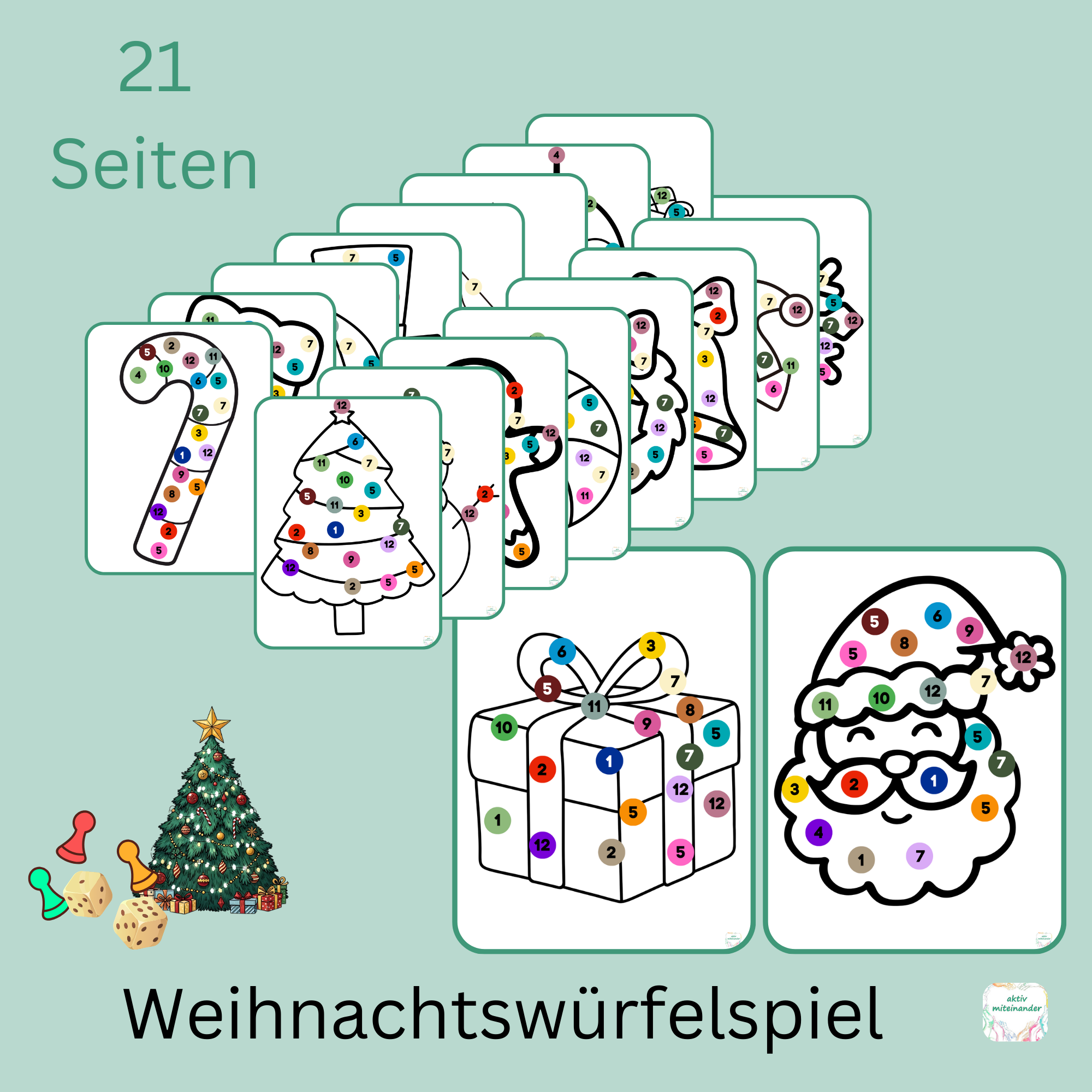 Weihnachtswürfel-Spiel