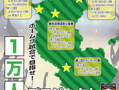 【ホーム7試合で目指せ! 1万人プロジェクト】