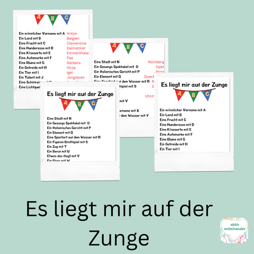 Es liegt mir auf der Zunge