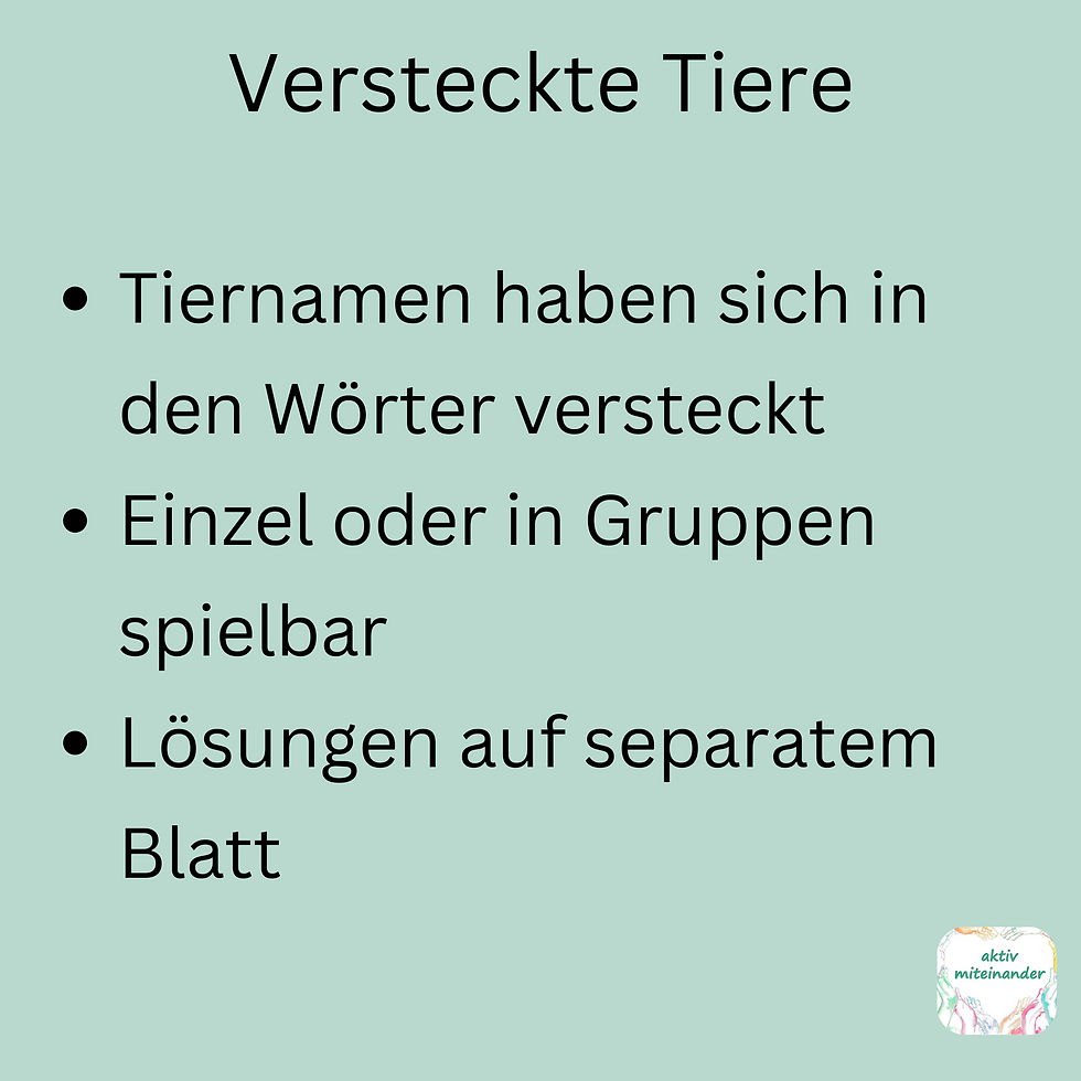 Miniaturbild: Versteckte Tiere