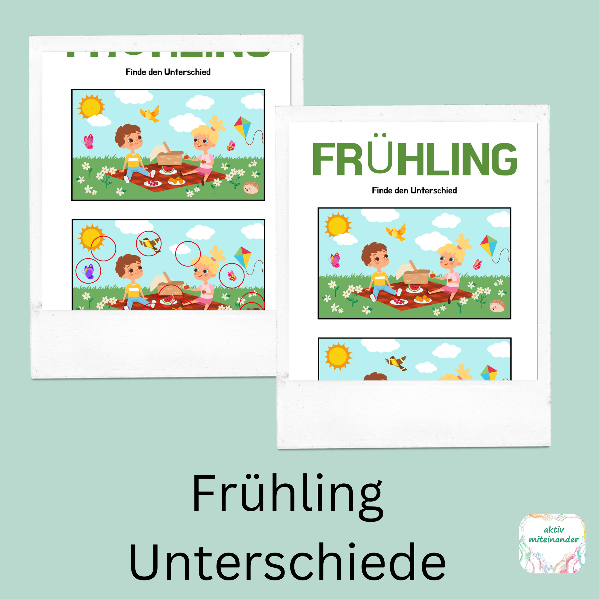 Finde die Unterschiede Frühling